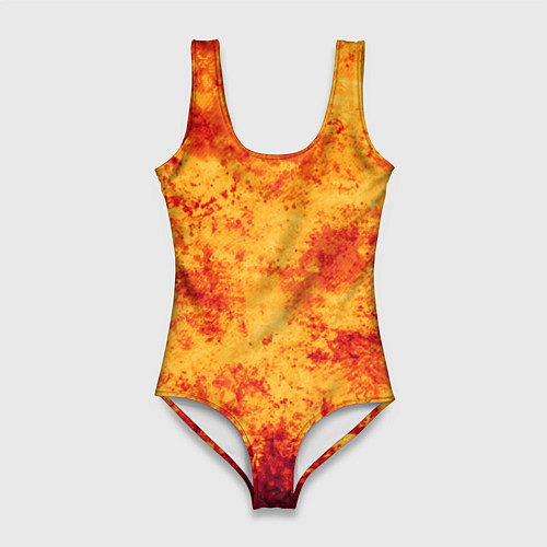 Женский купальник-боди Осенний пожар / 3D-принт – фото 1