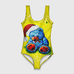 Женский купальник-боди Плюшевый Санта Клаус