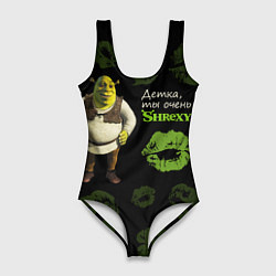 Купальник-боди 3D женский Shrexy Shrek, цвет: 3D-принт