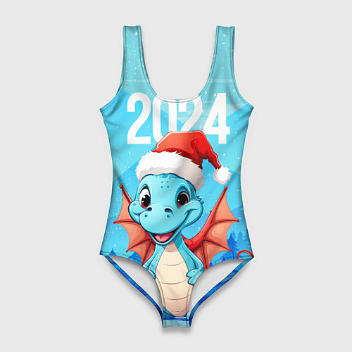 Женский купальник-боди Морозный дракон / 3D-принт – фото 1