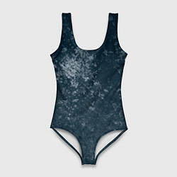 Женский купальник-боди Абстракция - gray blue