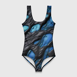 Женский купальник-боди Синяя текучая субстанция