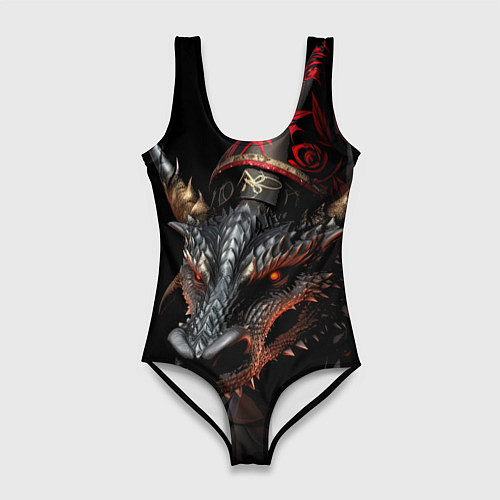 Женский купальник-боди Дракон холода / 3D-принт – фото 1