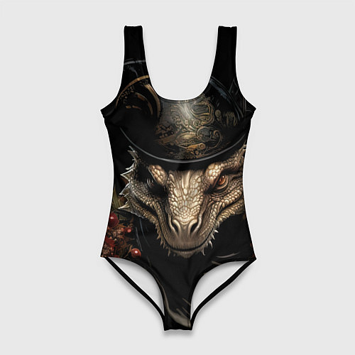 Женский купальник-боди Властитель зимнего леса / 3D-принт – фото 1