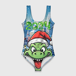 Купальник-боди 3D женский Маленький дракон Грин, цвет: 3D-принт
