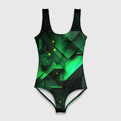 Женский купальник-боди Визуальные иллюзии в геометрии / 3D-принт – фото 1