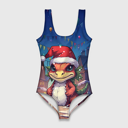 Женский купальник-боди Маленький милый дракон 2024 / 3D-принт – фото 1