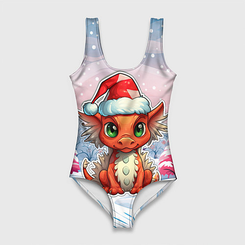 Женский купальник-боди Символ нового 2024 года / 3D-принт – фото 1