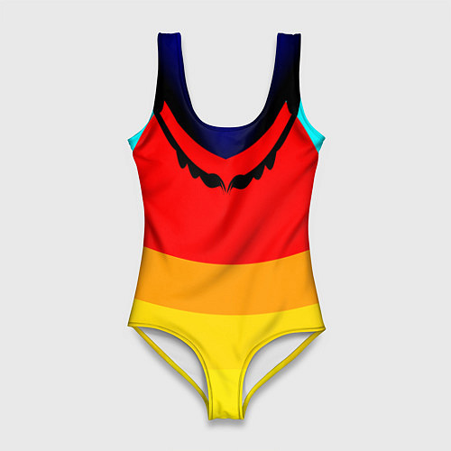 Женский купальник-боди Цветные фигуры / 3D-принт – фото 1