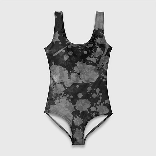 Женский купальник-боди Абстракция - светлое на темном / 3D-принт – фото 1
