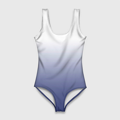 Женский купальник-боди Туманный градиент бело-синий / 3D-принт – фото 1