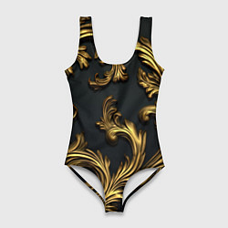 Купальник-боди 3D женский Позолоченные классические объемные узоры, цвет: 3D-принт
