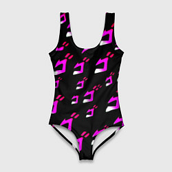 Женский купальник-боди JoJos Bizarre neon pattern logo