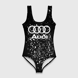 Женский купальник-боди Audi белая краска авто спорт