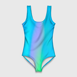 Купальник-боди 3D женский Неоновые голографические линии, цвет: 3D-принт