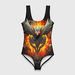 Женский купальник-боди Огненный символ орла