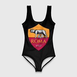 Купальник-боди 3D женский Roma fc club sport, цвет: 3D-принт