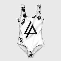 Женский купальник-боди Linkin park краски текстура