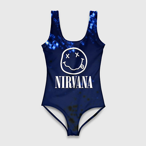 Женский купальник-боди Nirvana рок краски / 3D-принт – фото 1