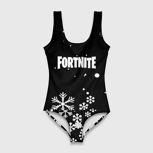 Женский купальник-боди Fortnite новый год паттерн / 3D-принт – фото 1