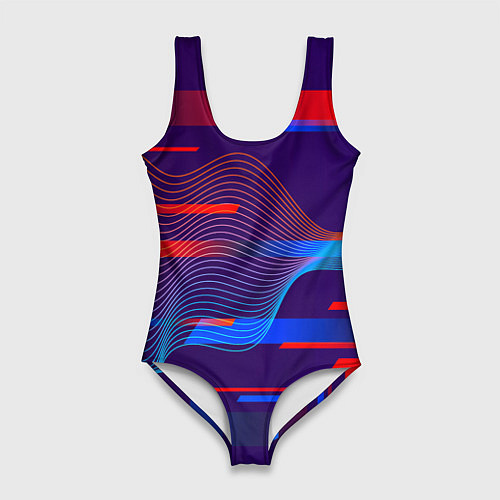 Женский купальник-боди Abstraction colored / 3D-принт – фото 1