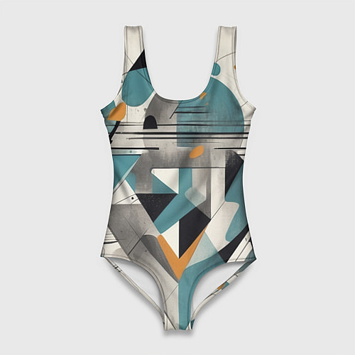 Женский купальник-боди Три человека авангард / 3D-принт – фото 1