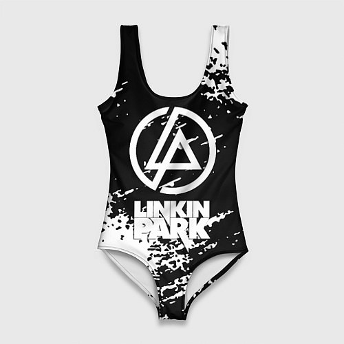 Женский купальник-боди Linkin park logo краски текстура / 3D-принт – фото 1