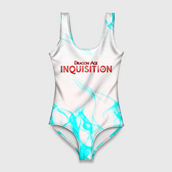 Купальник-боди 3D женский Dragon age flame, цвет: 3D-принт