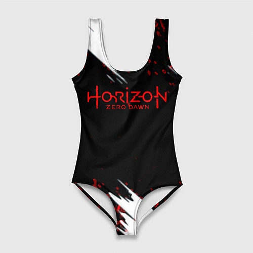 Женский купальник-боди Horizon zero dawn краски / 3D-принт – фото 1