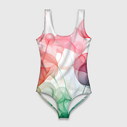 Женский купальник-боди Цветные пузыри