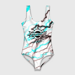 Купальник-боди 3D женский Godsmack storm текстура, цвет: 3D-принт