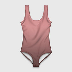 Женский купальник-боди Пыльно-розовый градиент