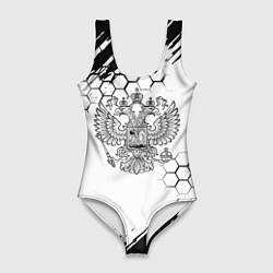 Купальник-боди 3D женский Россия будущего герб, цвет: 3D-принт