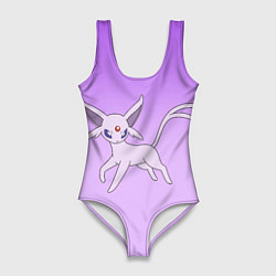 Женский купальник-боди Espeon Pokemon - розовая кошка покемон