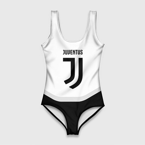 Женский купальник-боди Juventus black geometry sport / 3D-принт – фото 1