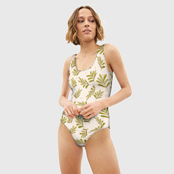 Купальник-боди 3D женский Веточки и звезды, цвет: 3D-принт — фото 2