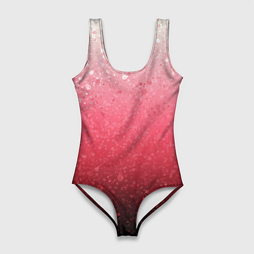 Женский купальник-боди Градиент розово-чёрный брызги / 3D-принт – фото 1
