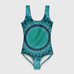 Женский купальник-боди Круговой фрактал