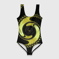 Женский купальник-боди Вращение фрактал