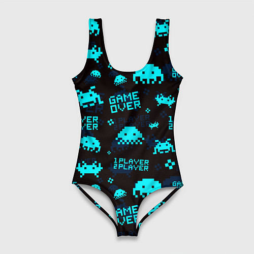 Женский купальник-боди Game over 1 player 2 player / 3D-принт – фото 1