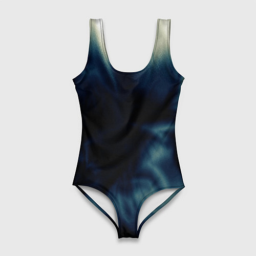 Женский купальник-боди Абстрактный тёмно-синий / 3D-принт – фото 1