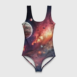 Женский купальник-боди Космический мир