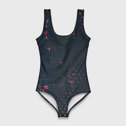 Женский купальник-боди Брызги краски на стену / 3D-принт – фото 1