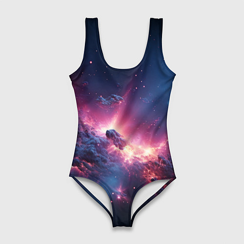 Женский купальник-боди Взрыв в космосе / 3D-принт – фото 1