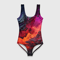 Женский купальник-боди Яркий абстрактный путь