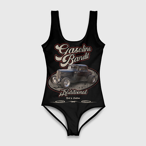 Женский купальник-боди Хотрод Gasoline bandit / 3D-принт – фото 1