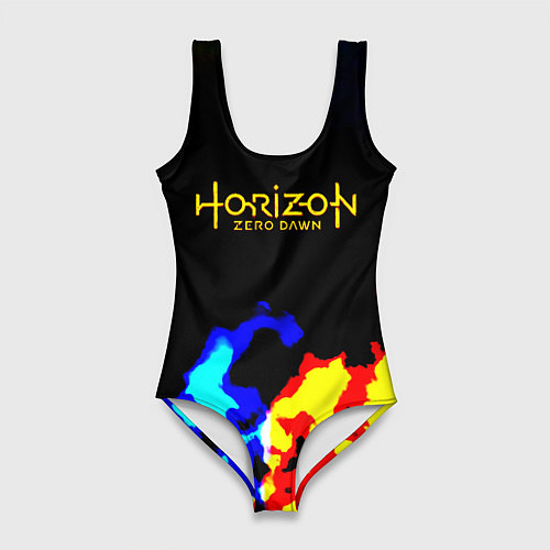 Женский купальник-боди Horizon zero dawn огненный стиль / 3D-принт – фото 1