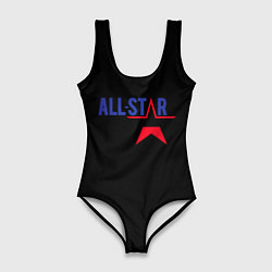 Купальник-боди 3D женский All stars logo, цвет: 3D-принт