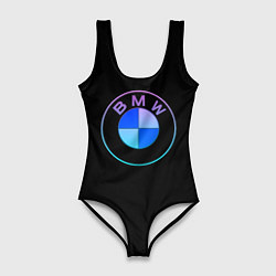 Женский купальник-боди BMW neon logo