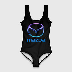 Женский купальник-боди Mazda neon logo